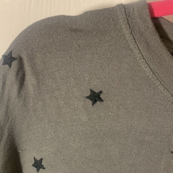 Splendid GUC green long sleeve with black embroidered stars Size Small - Picture 6 of 6